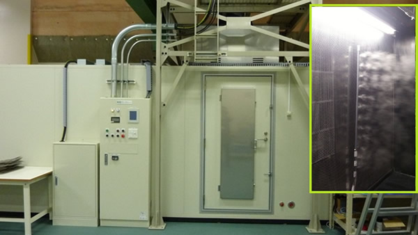 風洞型チャンバー（植物工場センター内）