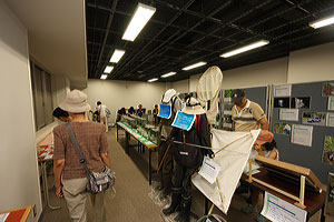 採集用具展示コーナー
